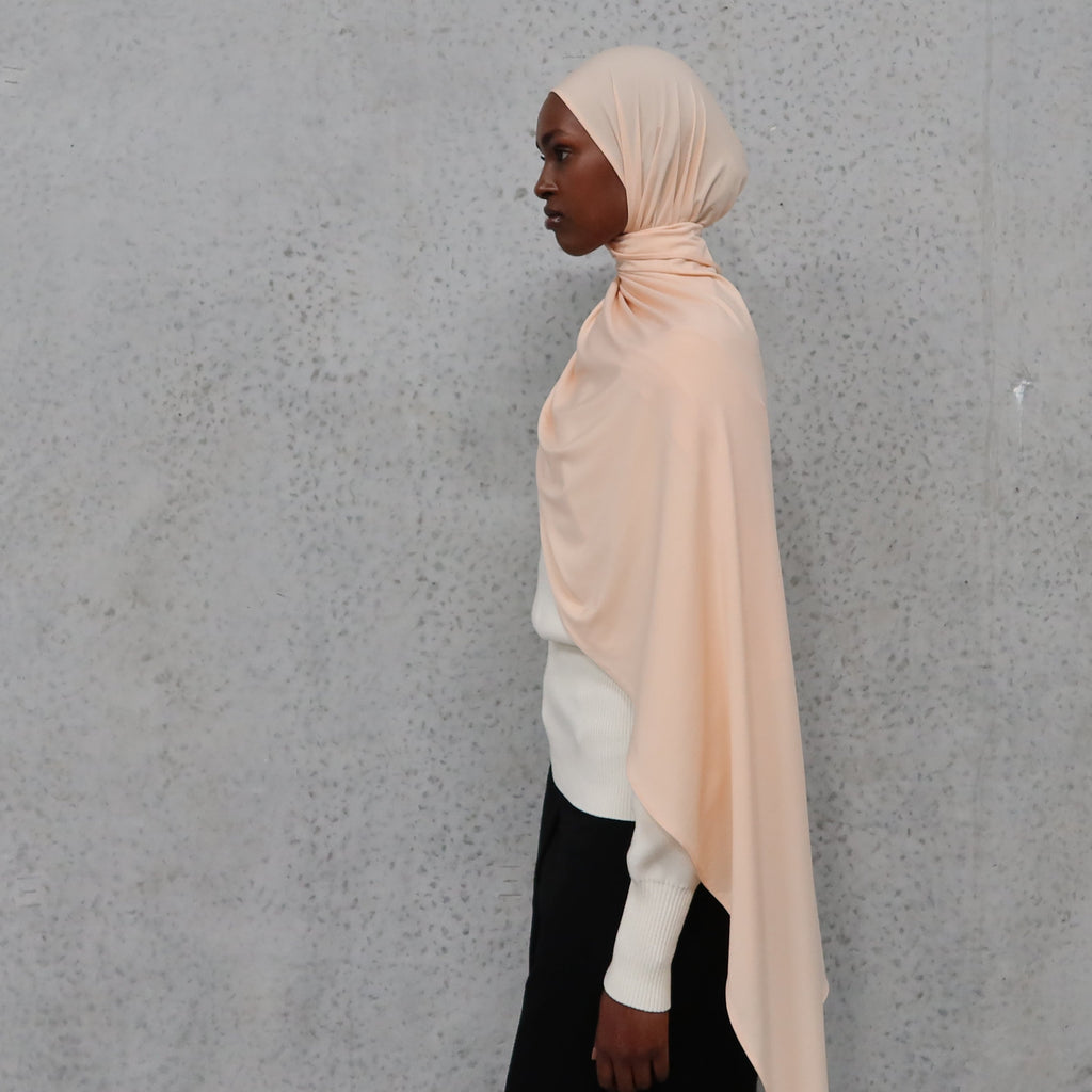 Soft Peach – Bamboo Jersey Hijab